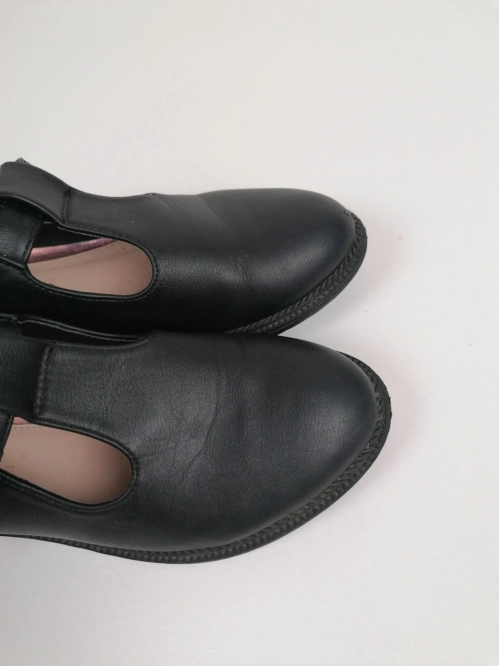 90's Mary-Janes Black Leather -  Size EU 39 / UK 6 / us 8