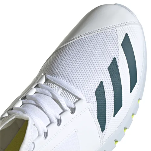 Adidas Howzat Spike Cricket Shoe - White/Yellow/Blue