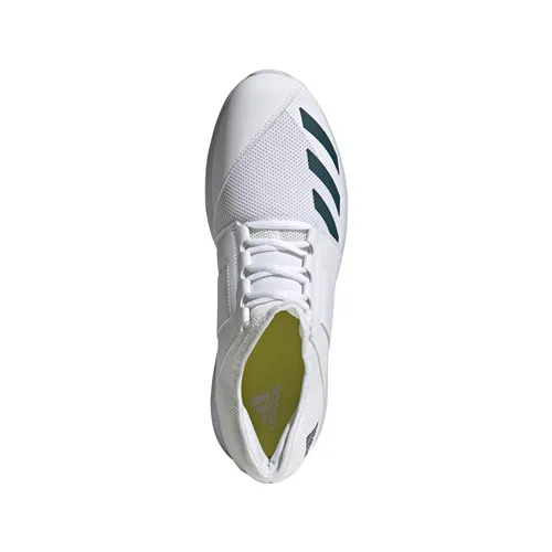 Adidas Howzat Spike Cricket Shoe - White/Yellow/Blue