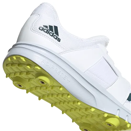 Adidas Howzat Spike Cricket Shoe - White/Yellow/Blue