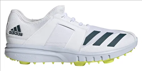 Adidas Howzat Spike Cricket Shoe - White/Yellow/Blue