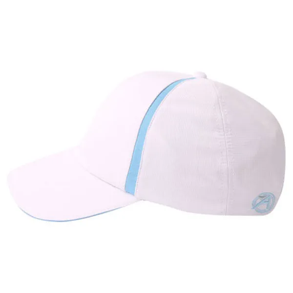 AHEAD Textured White/Carolina Blue Poly Active Sport Cap