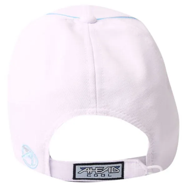 AHEAD Textured White/Carolina Blue Poly Active Sport Cap