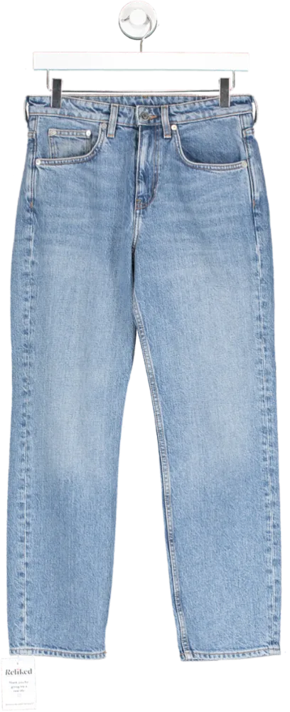 Arket Blue Jade Slim Stretch Cropped Jeans W27