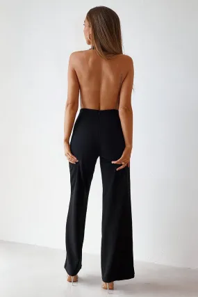 Backless Jumpsuit - Black