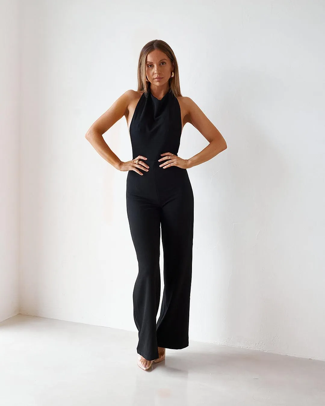 Backless Jumpsuit - Black