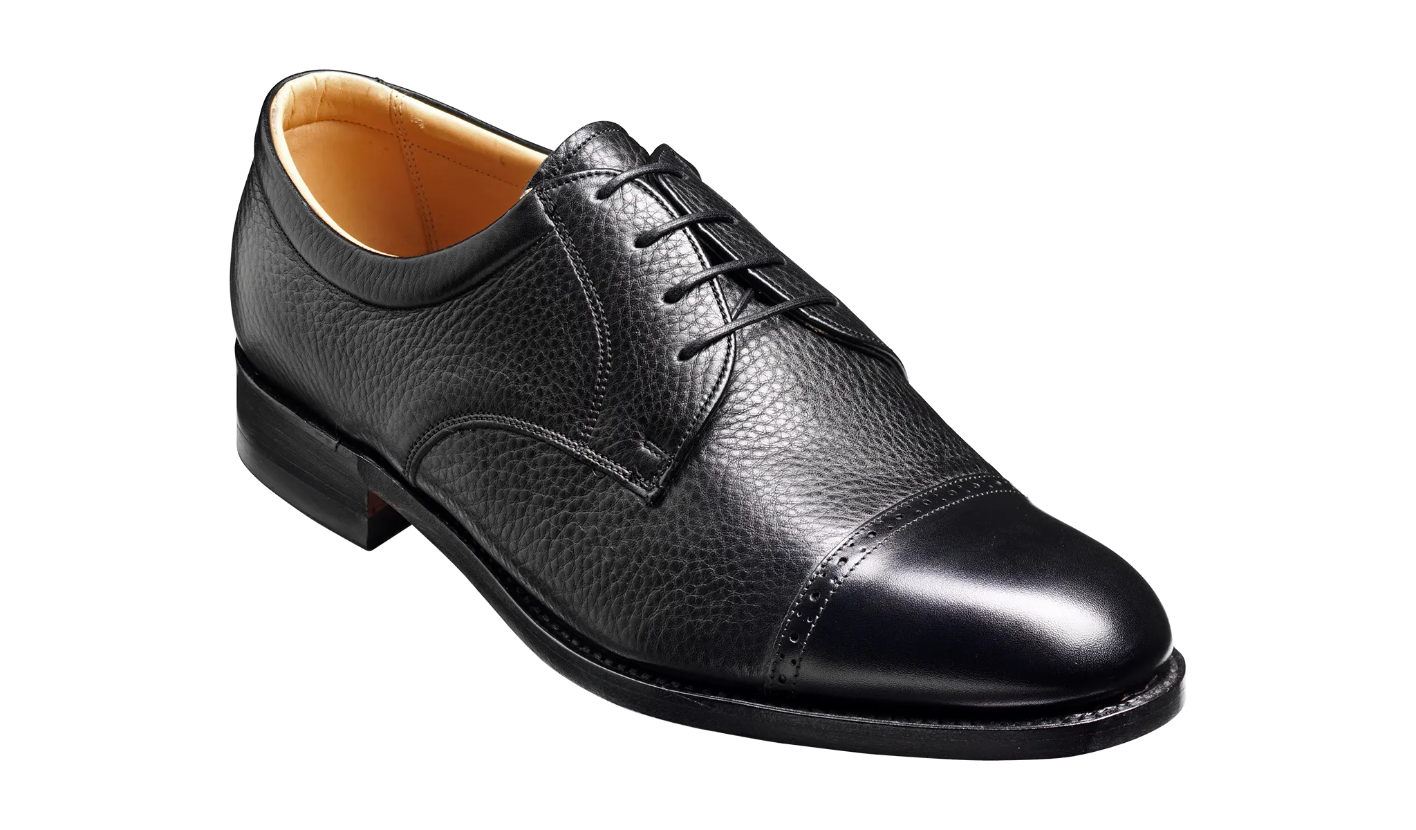 Barker Staines Toe-Cap Shoe -  Black Softie