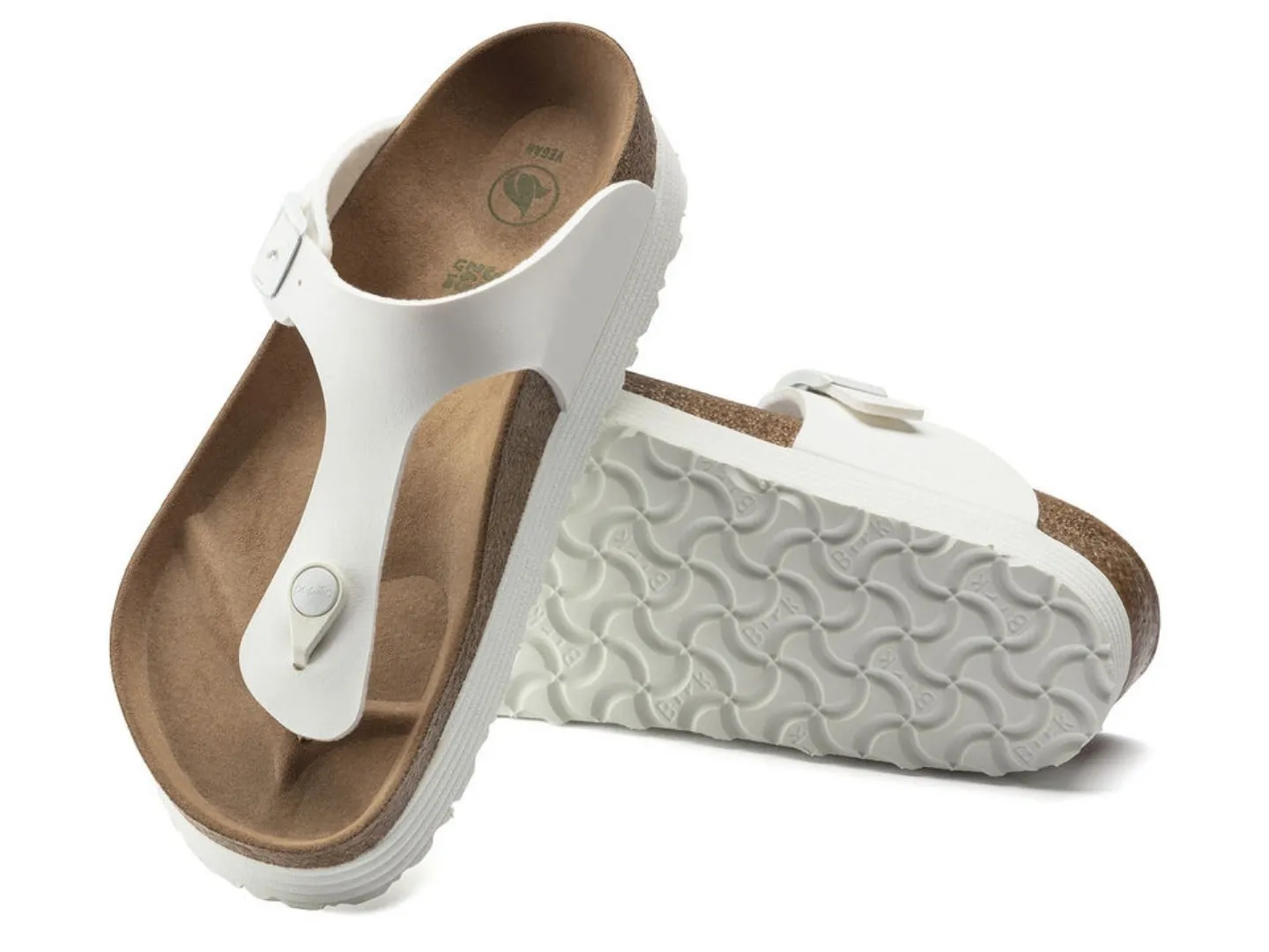 Birkenstock: Gizeh Grooved White