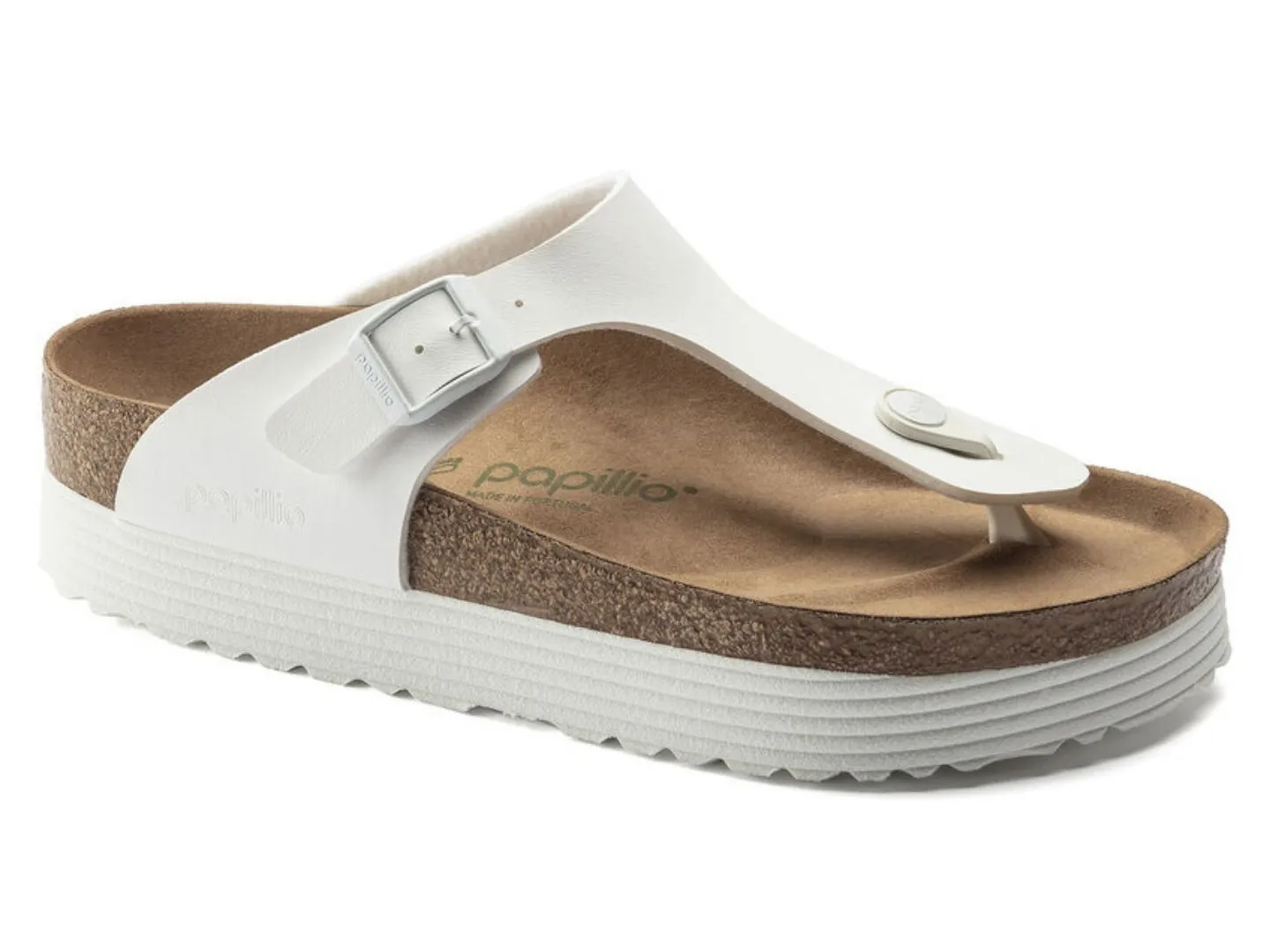 Birkenstock: Gizeh Grooved White