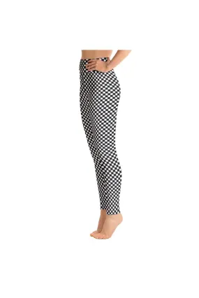 Black & White Circles Yoga Leggings