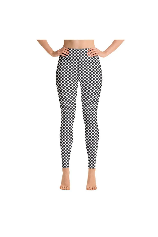 Black & White Circles Yoga Leggings