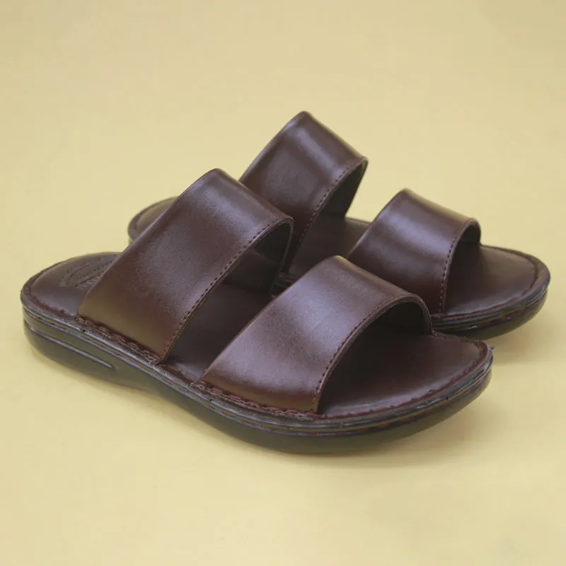 Brown medicated slippers