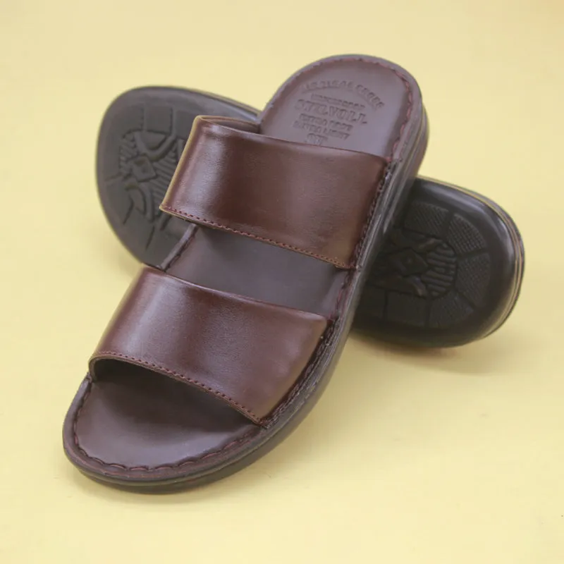 Brown medicated slippers