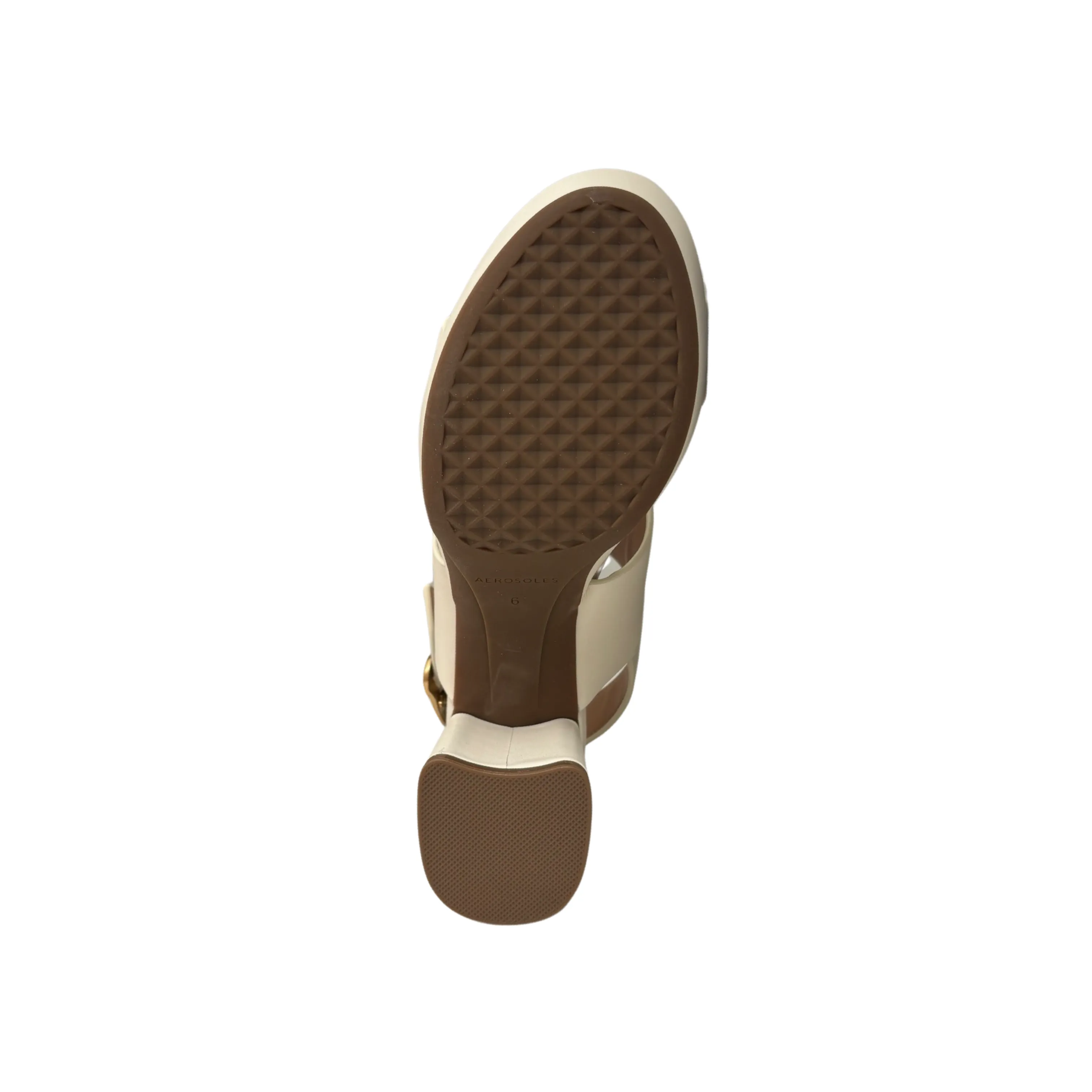 Camera Eggshell Leather Sandal