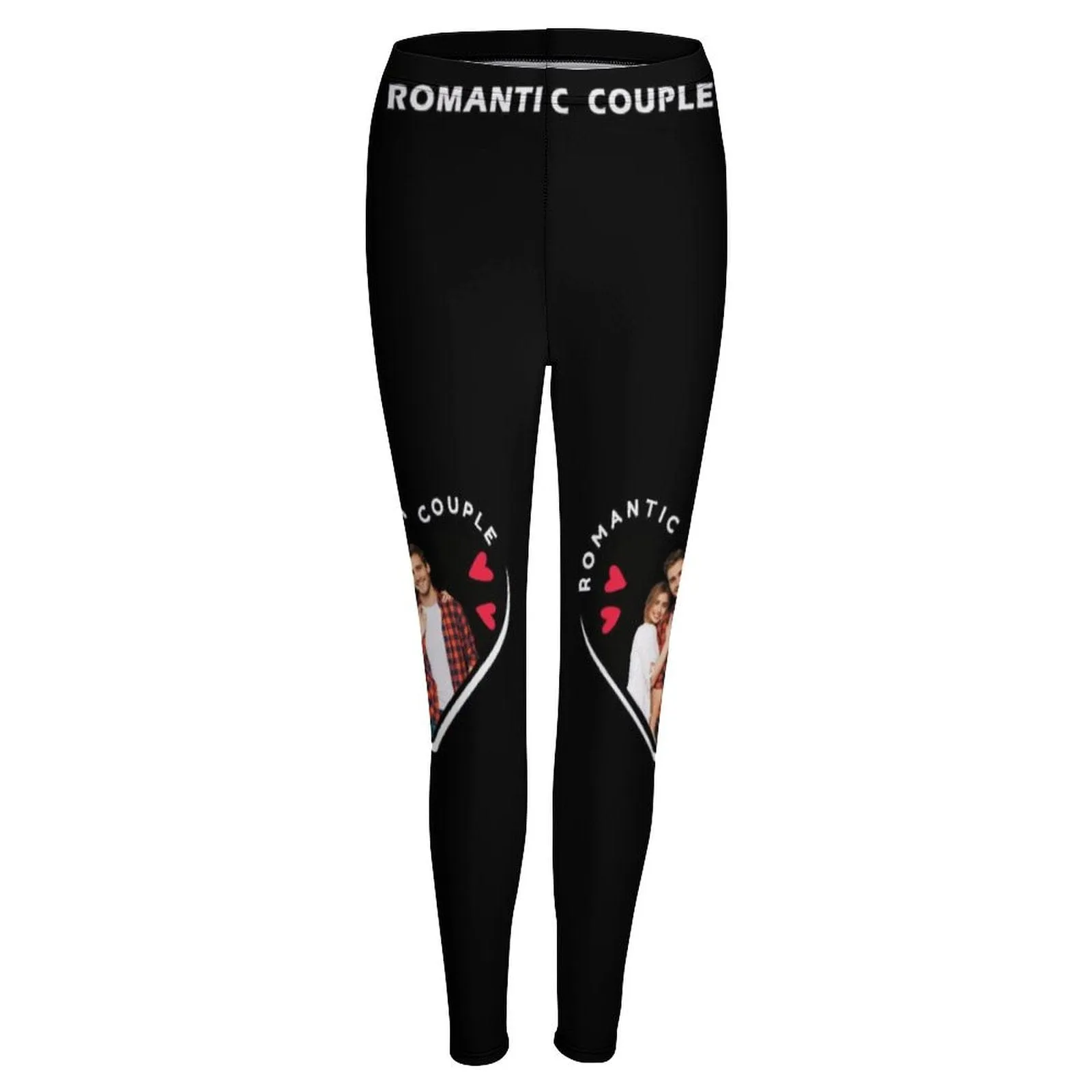 Custom Photo Couple Heart Leggings Design Your Own Leggings