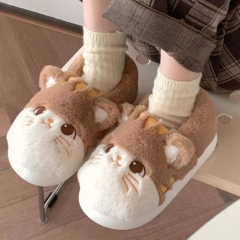 Cute Cat Cotton Slippers