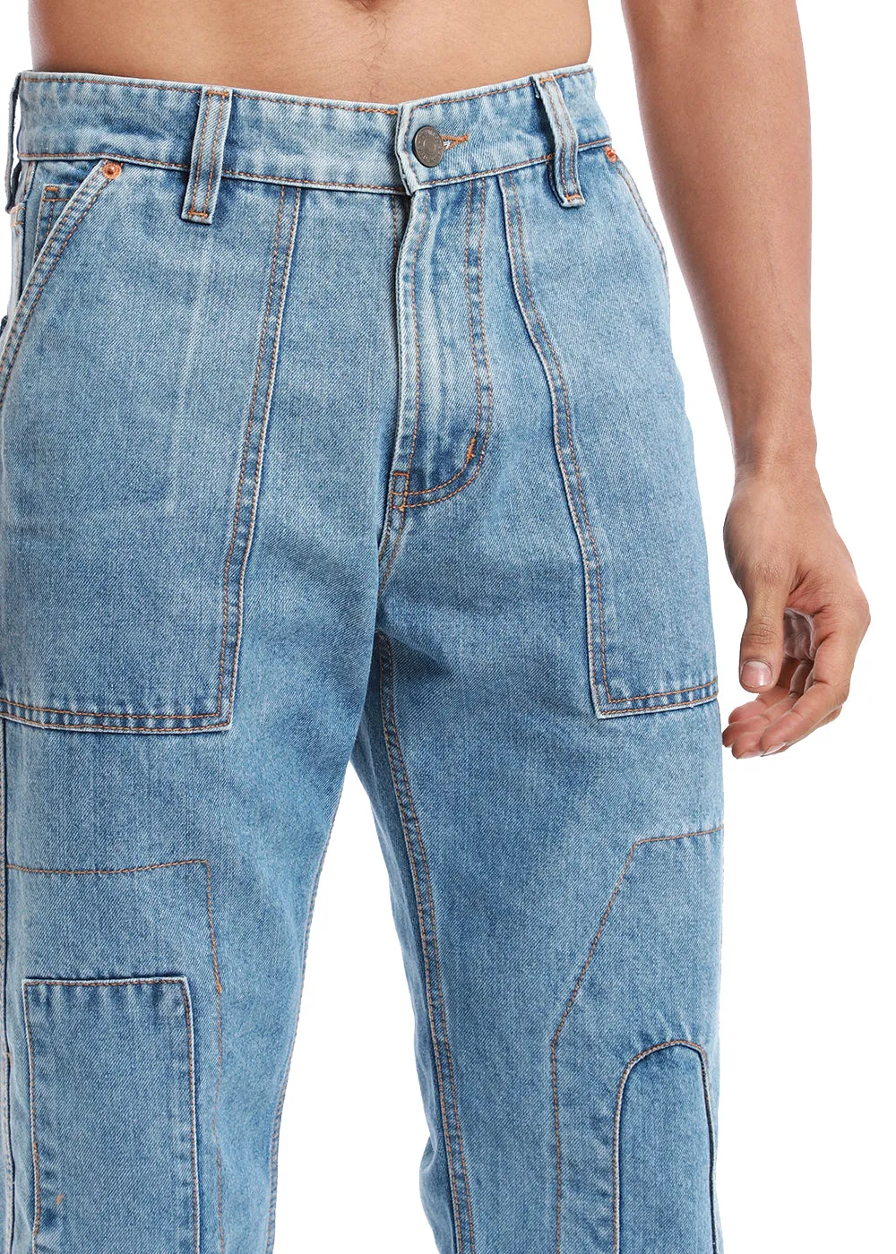 Dapper Celeste Blue Baggy fit Jeans