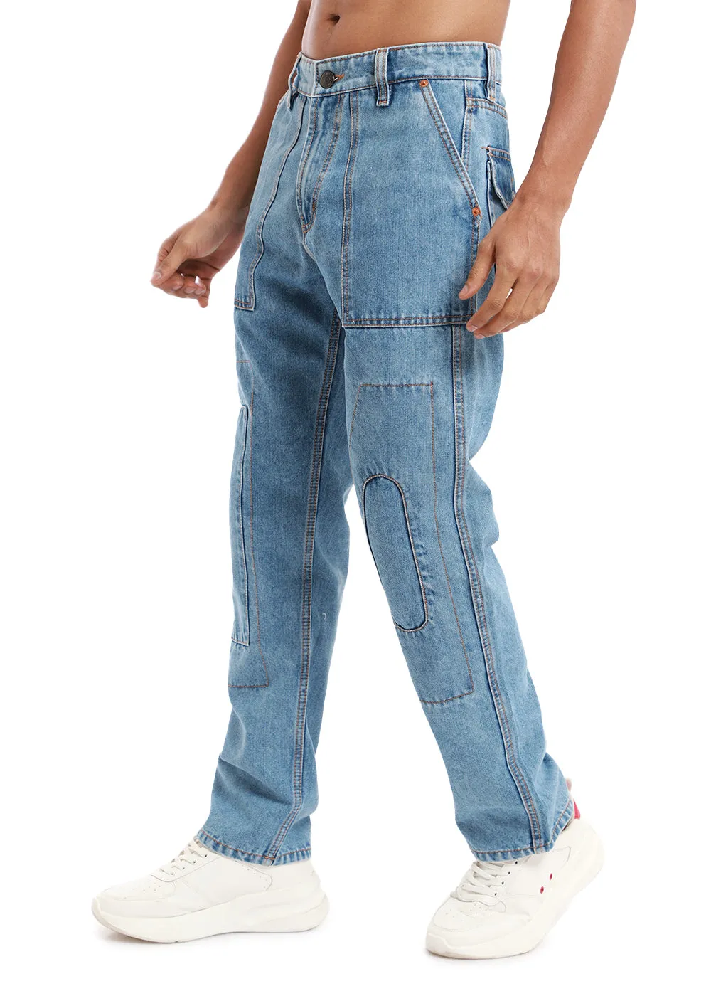 Dapper Celeste Blue Baggy fit Jeans