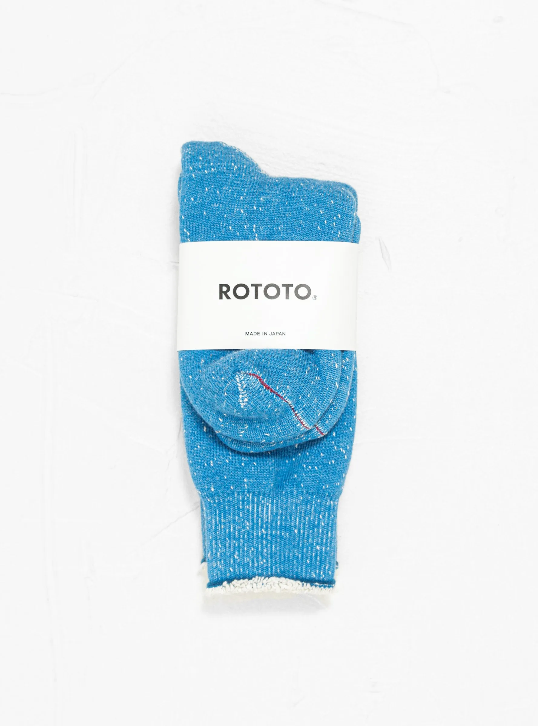 Double Face Merino Wool Crew Socks Blue