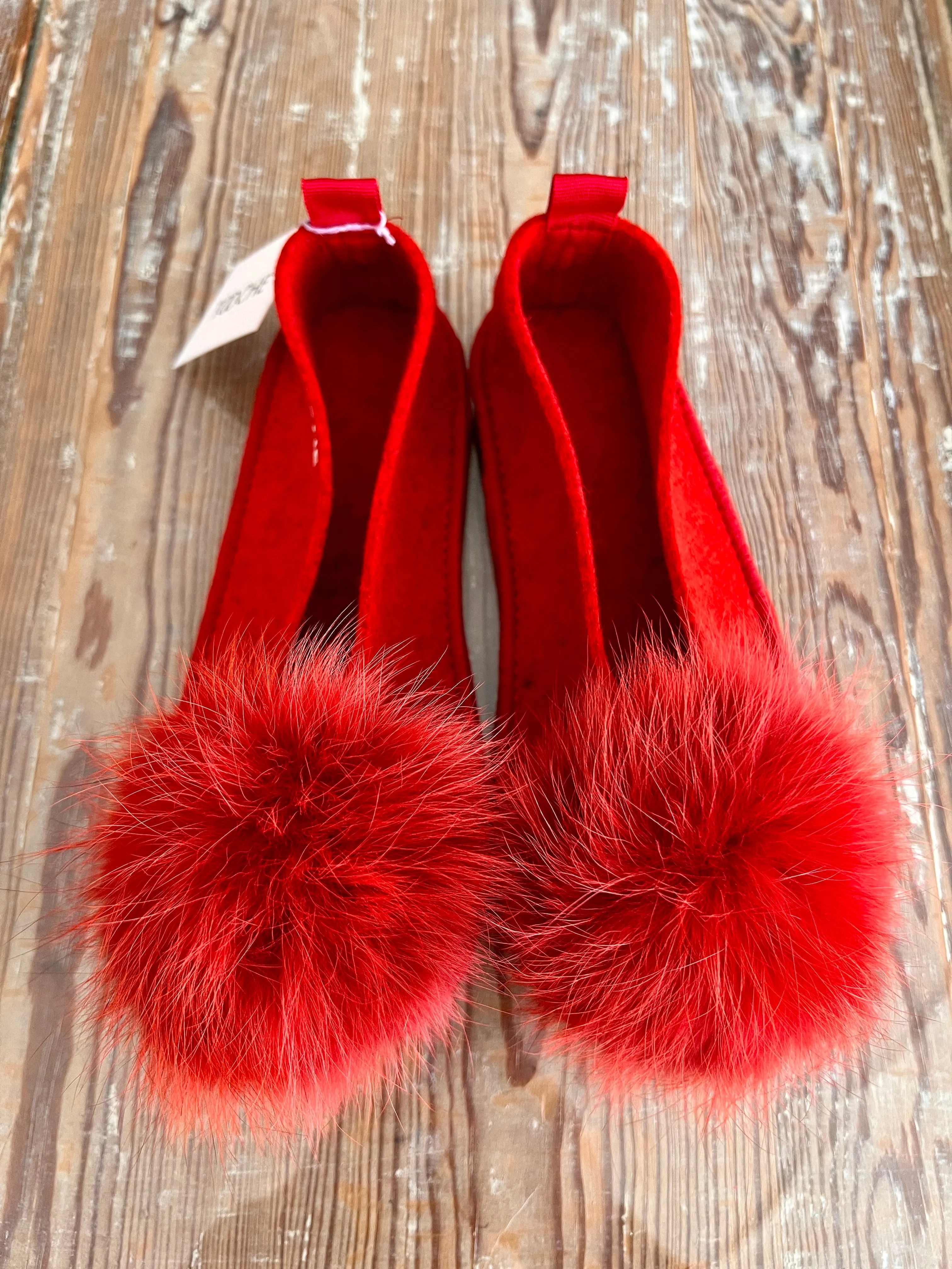 FIRE RED slippers