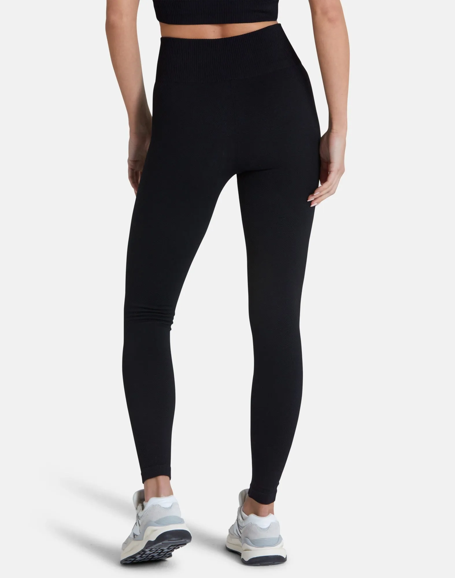 Gym Coffee Essential Knit Legging - Black