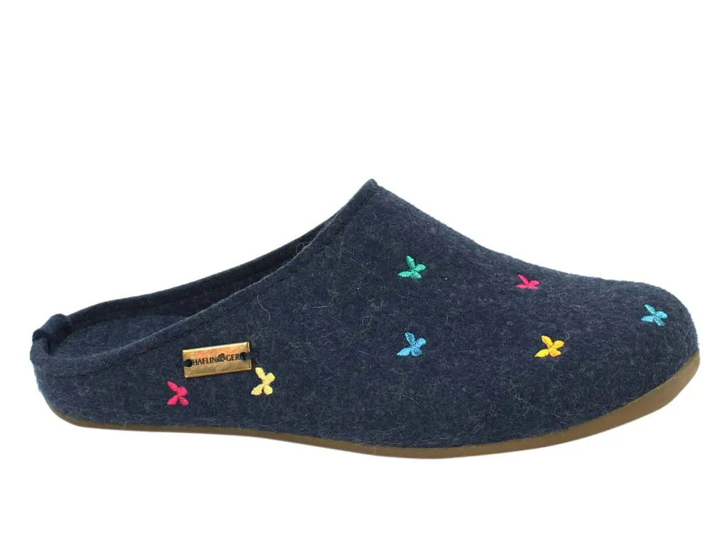 Haflinger Slippers Everest Butterflies Jeans