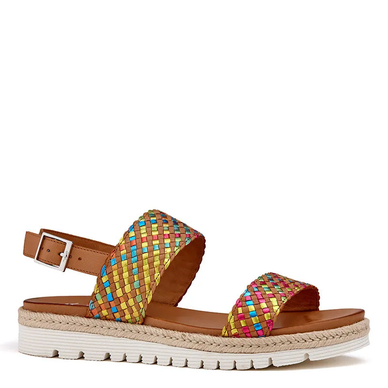 JAMAIKA 01 - RAINBOW MULTI COGNAC LEATHER