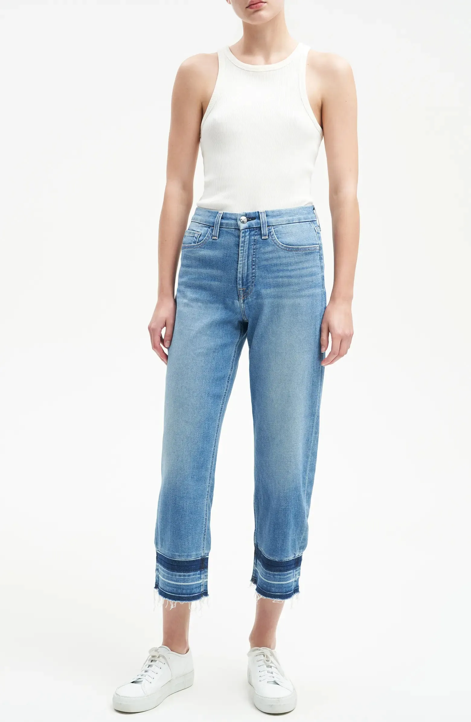 Jen 7 ‘Cropped Wide Leg W/ Released Hem’