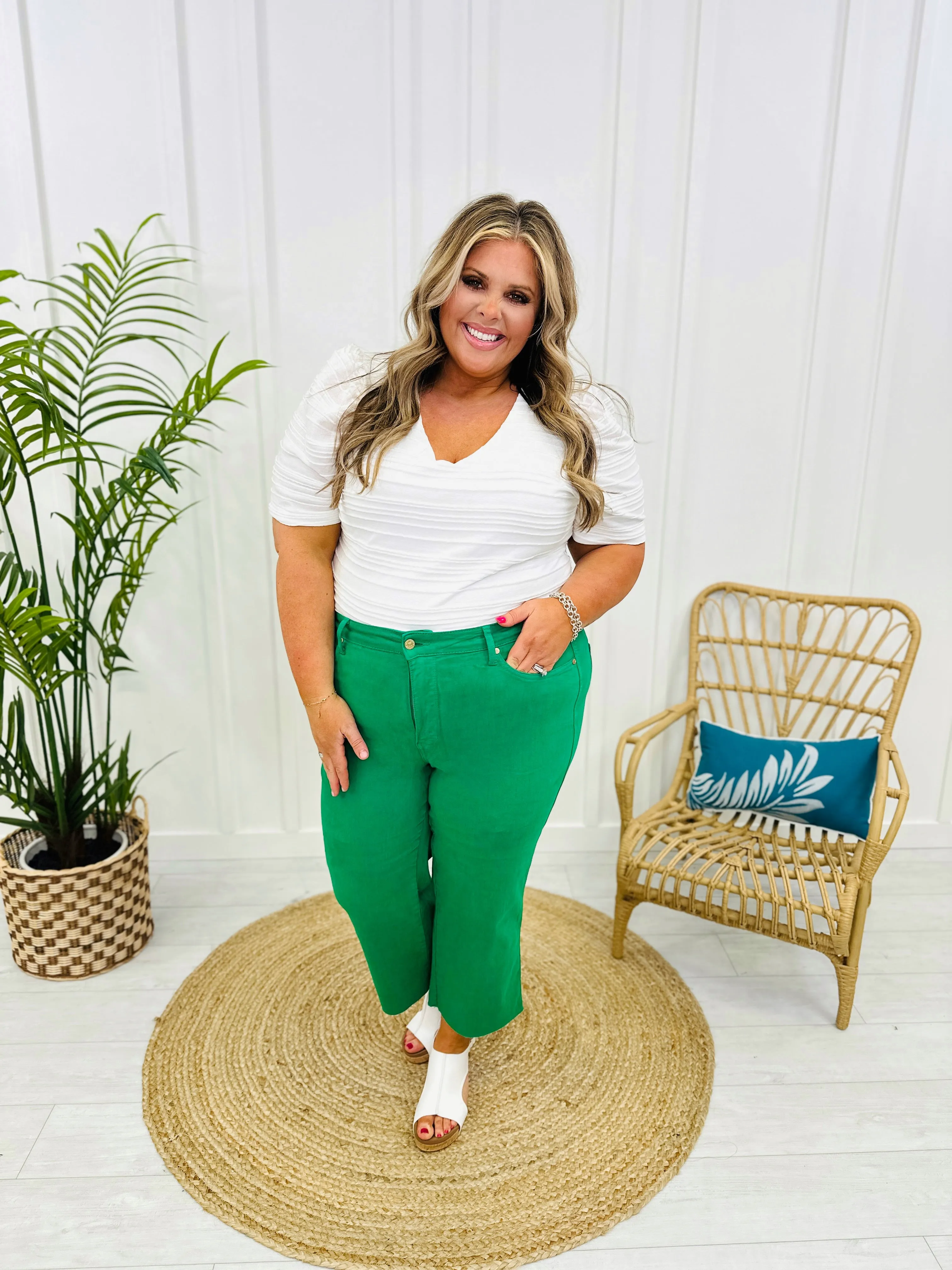 Judy Blue Control The Color Tummy Control Cropped Jeans- Multiple Colors- in Reg/Curvy