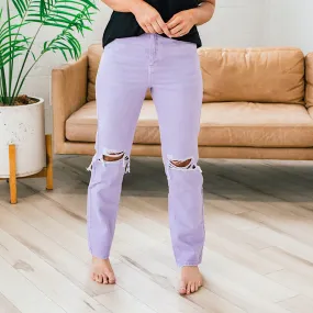 KanCan Falling Fast Straight Jeans - Lavender FINAL SALE