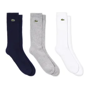 Lacoste Sport Socks 3 Pack RA4182 - Navy/White/Grey