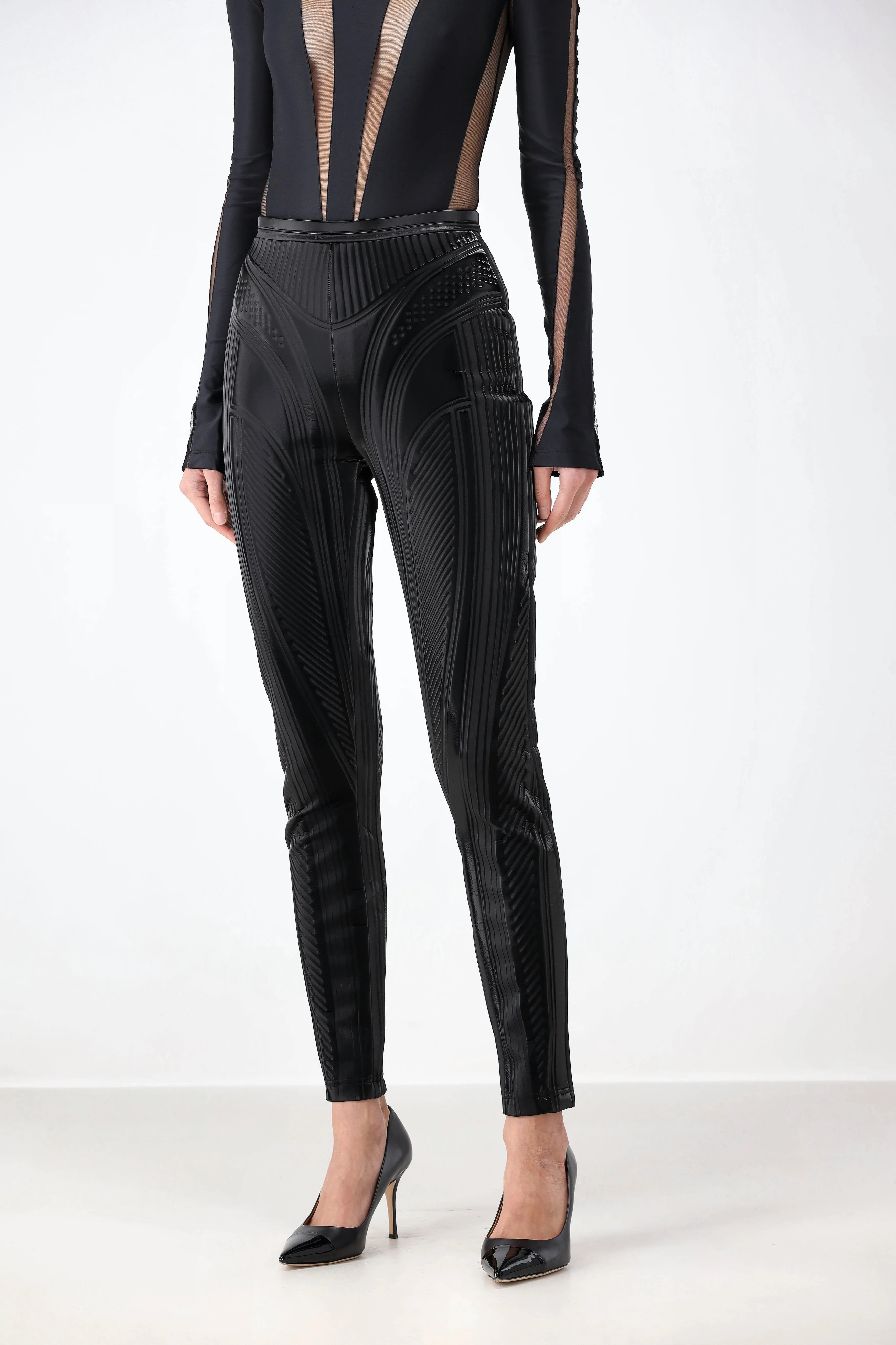 Leggings Glossy in Schwarz