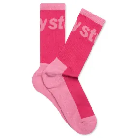 Logo Jaquard Trail Socks - Pink