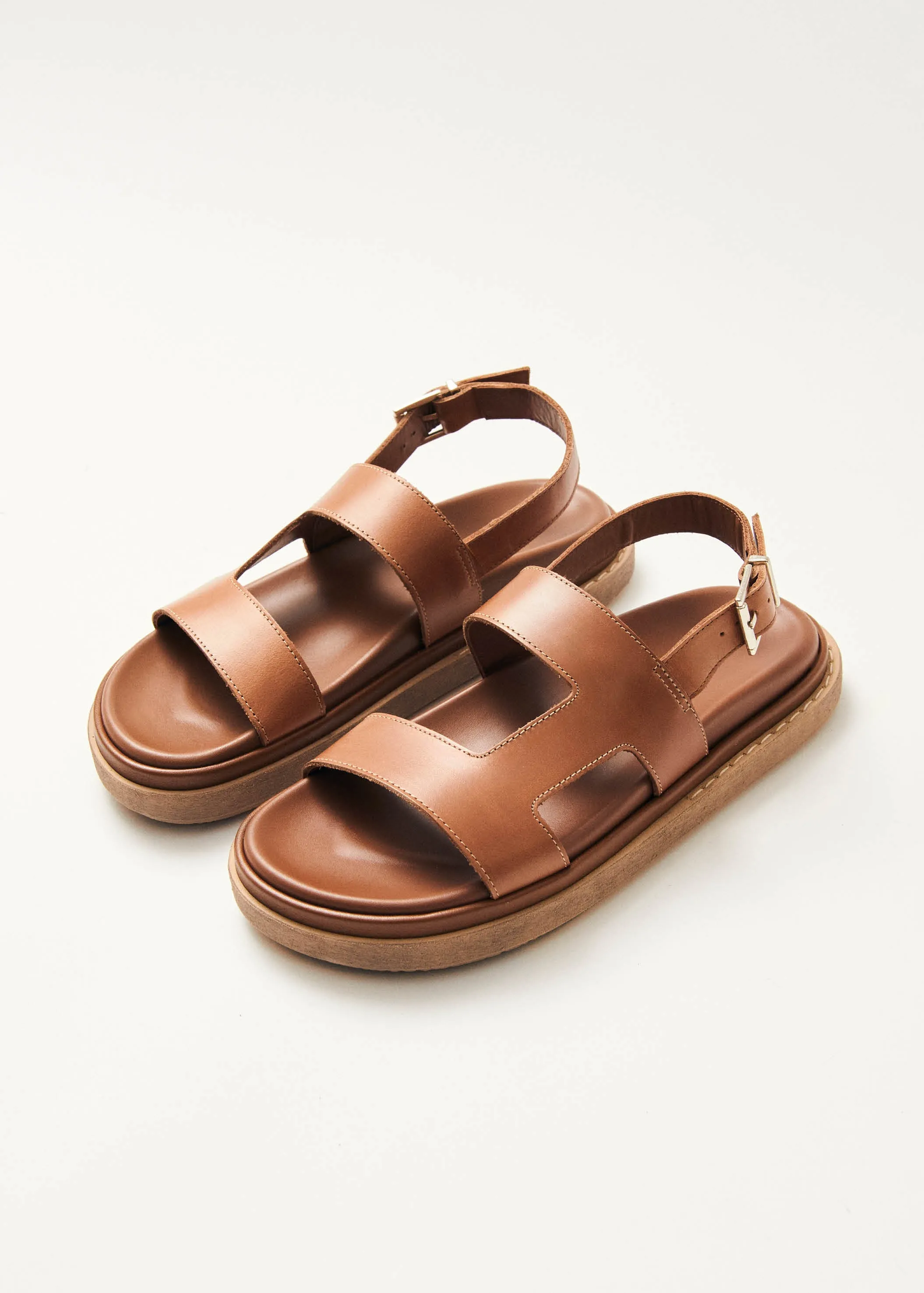 Lorelei Tan Leather Sandals