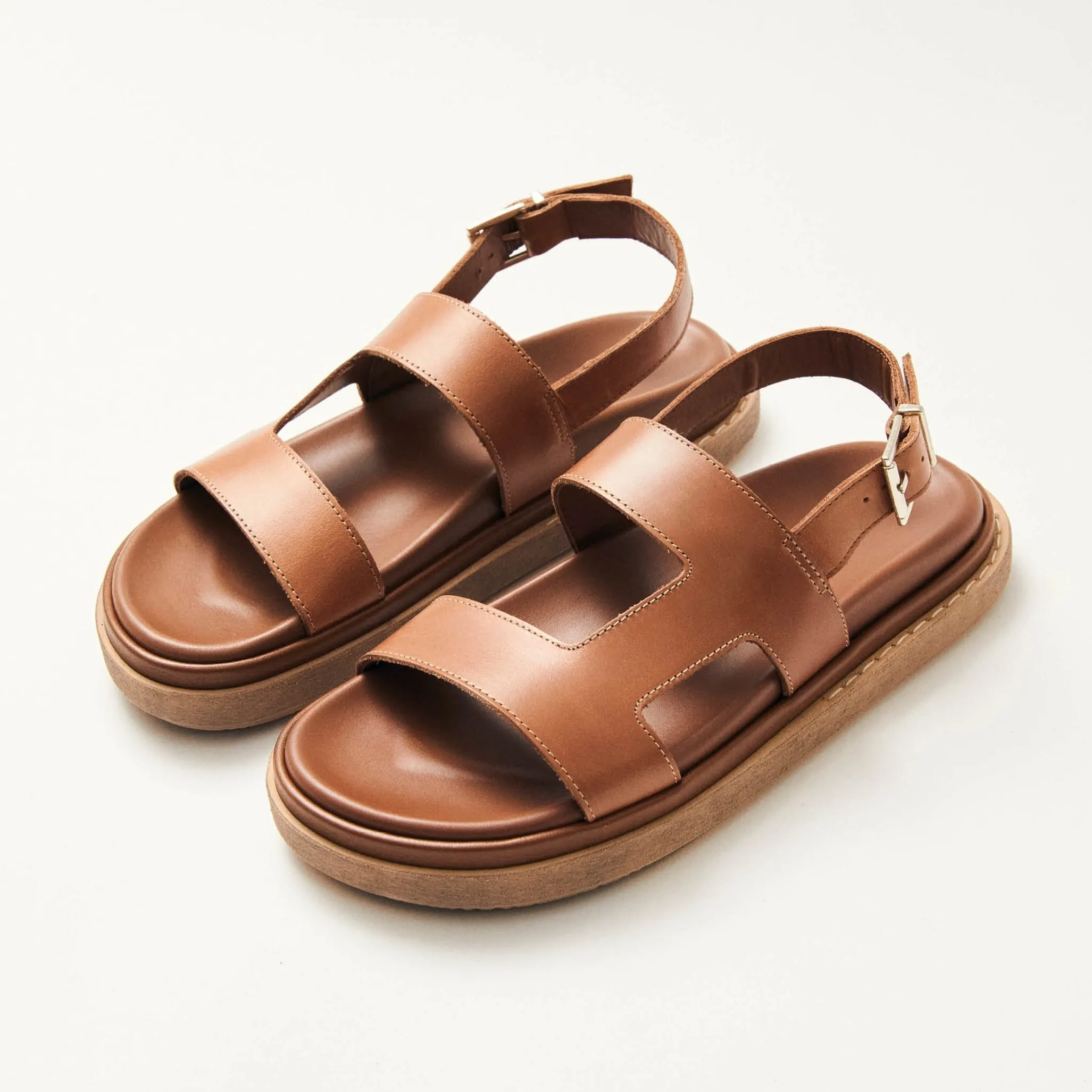 Lorelei Tan Leather Sandals