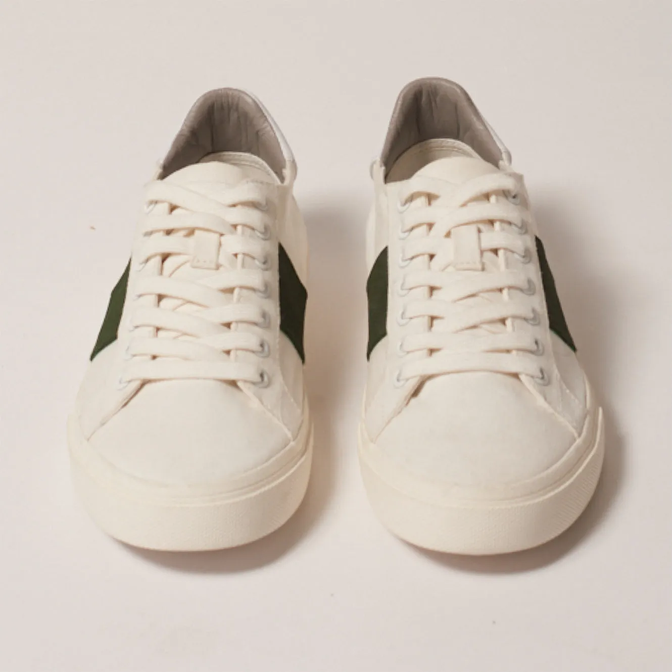 Low Recycled Canvas White/Green