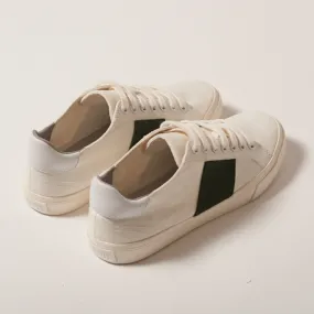 Low Recycled Canvas White/Green