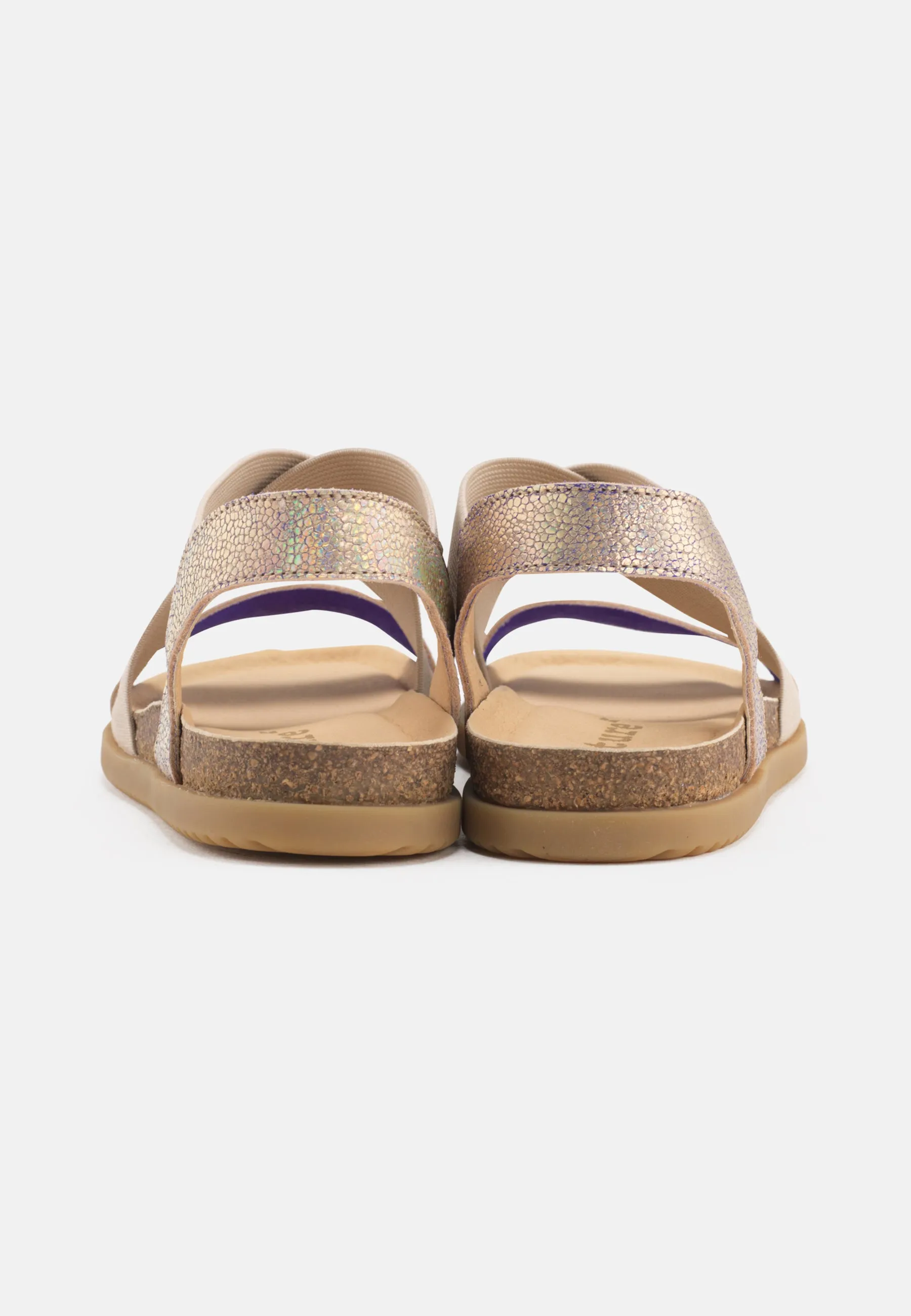 Mona Sandal Metallic Suede - Multicolor