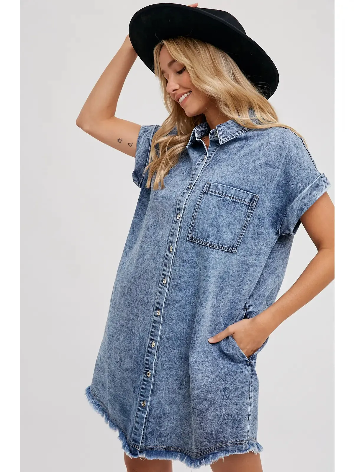 Oh That 90s Vibe Denim Dress