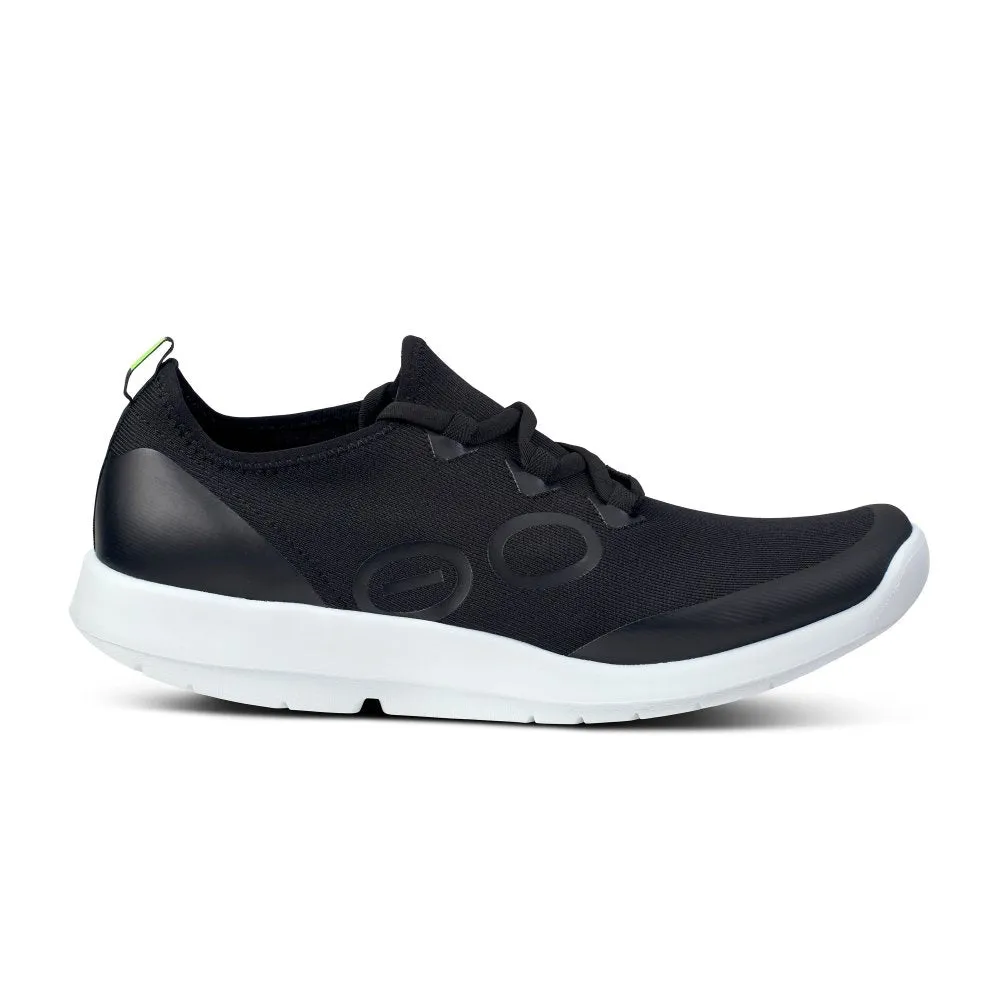 Oofos Men's OOmg Sport LS Low Shoe - White & Black