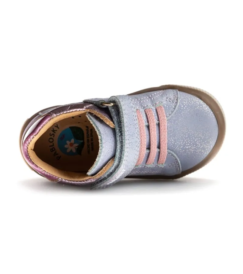 Pablosky Infant Girls Pink Leather Runners - 035142