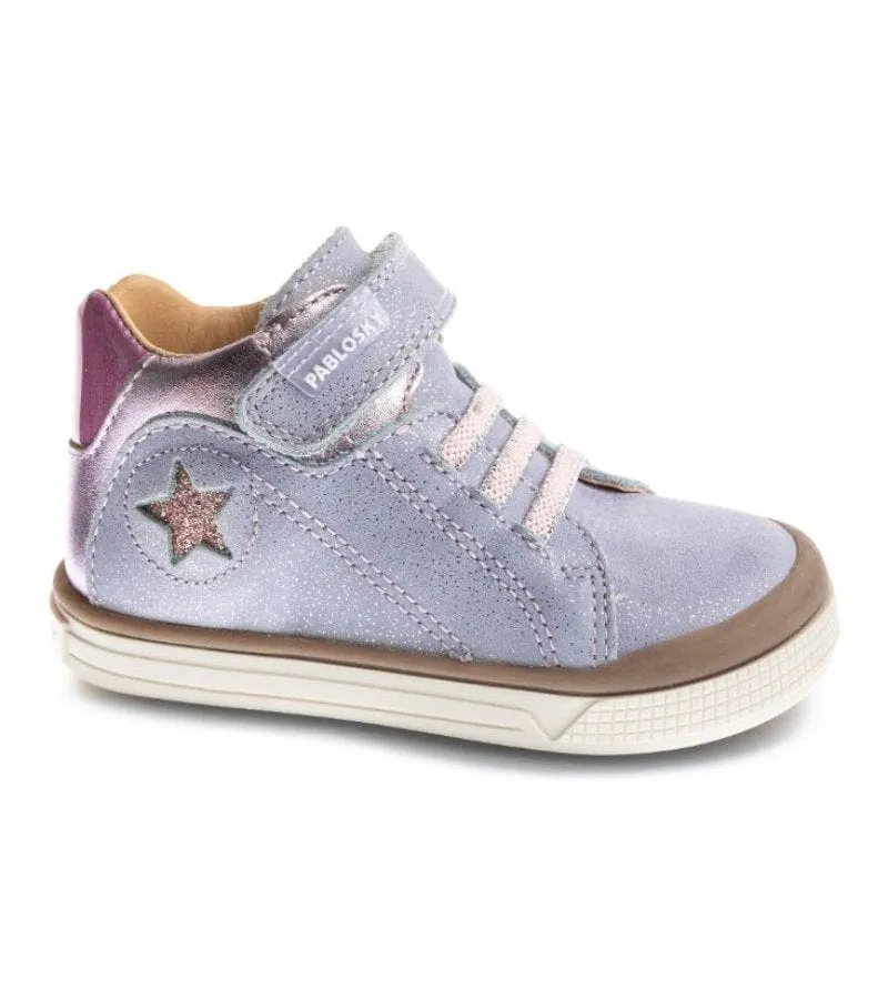 Pablosky Infant Girls Pink Leather Runners - 035142