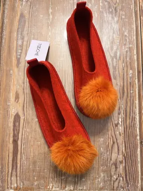 RED ORANGE slippers