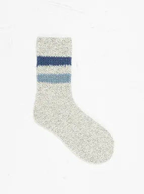 Retro Winter Outdoor Socks Grey & Blue