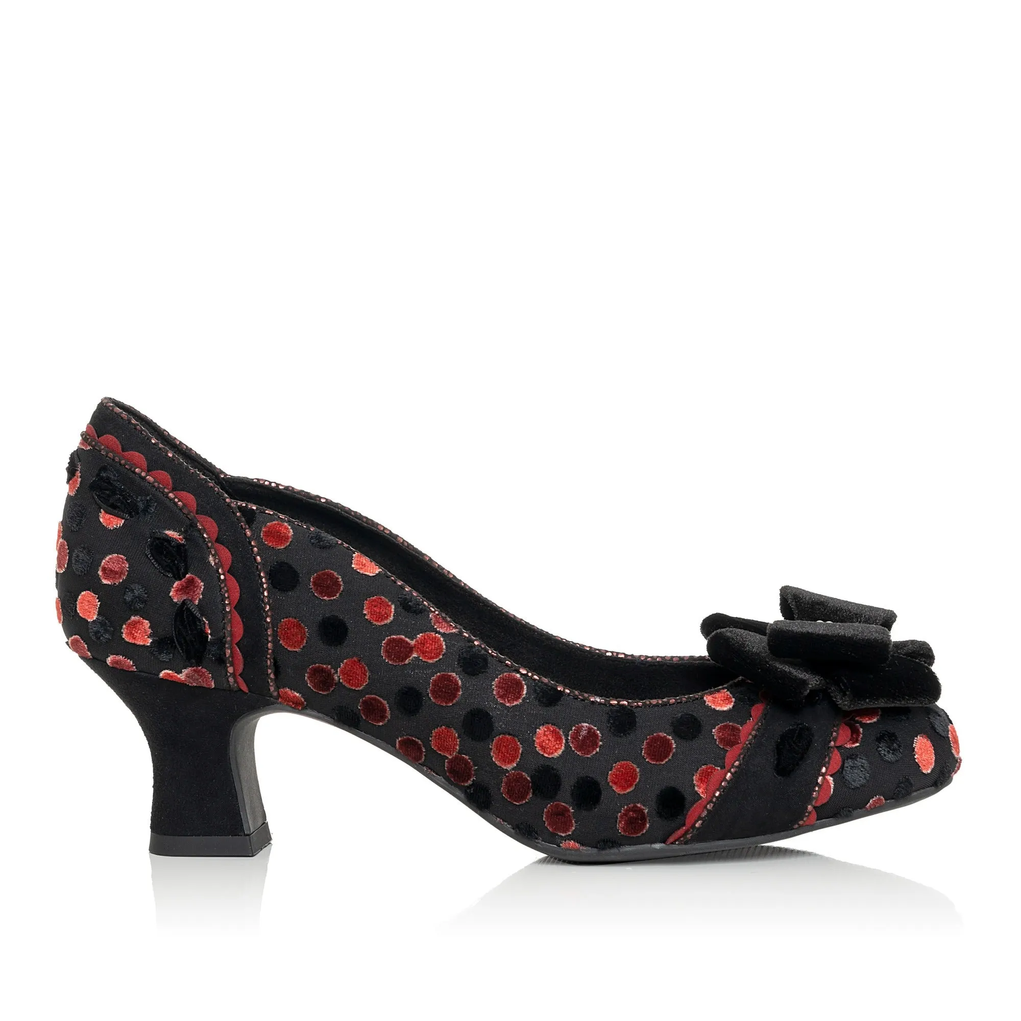 Ruby Shoo Rhea Red Noir Court Shoes