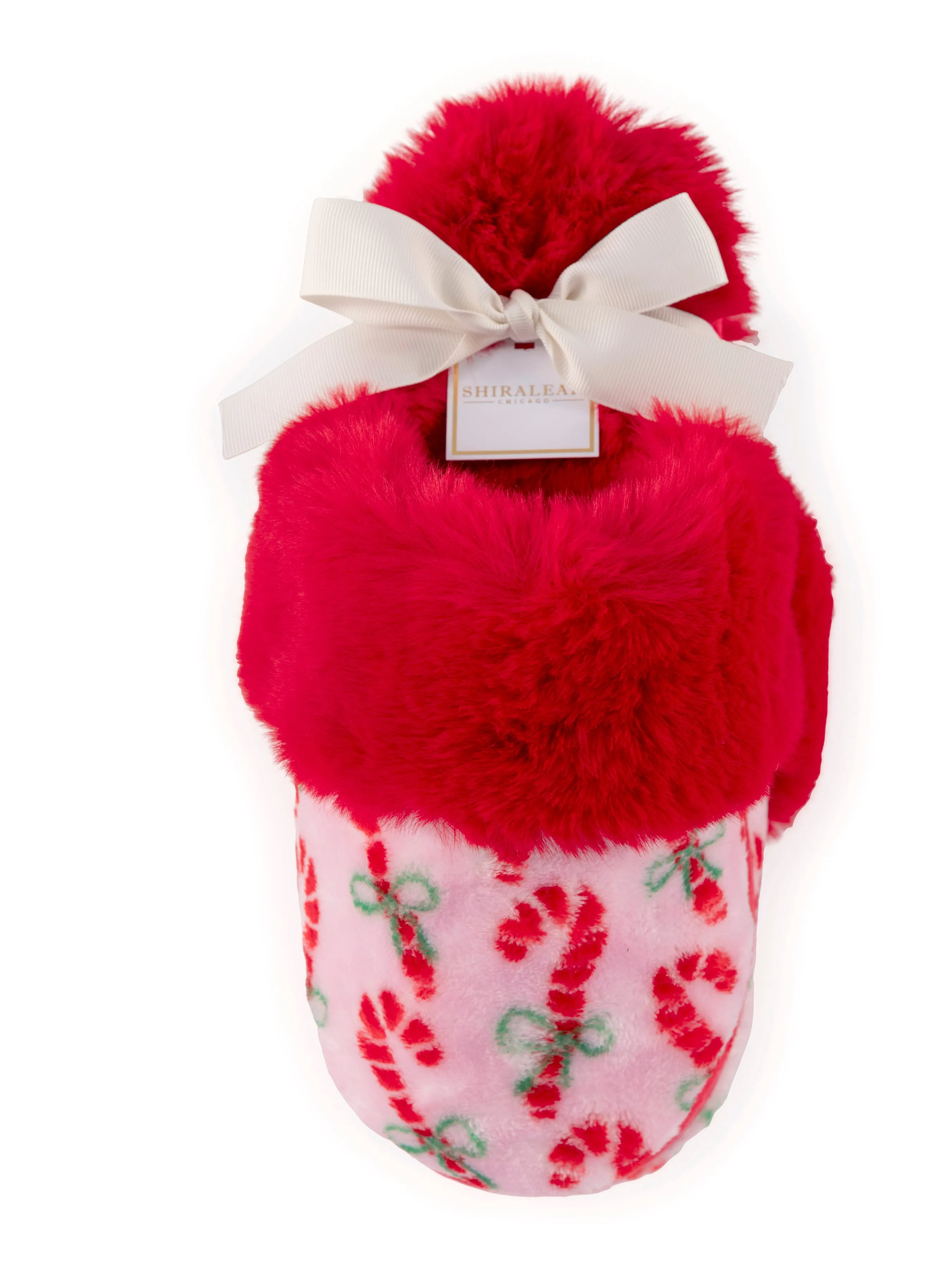 Shiraleah Felicity Candy Cane Slippers, Multi