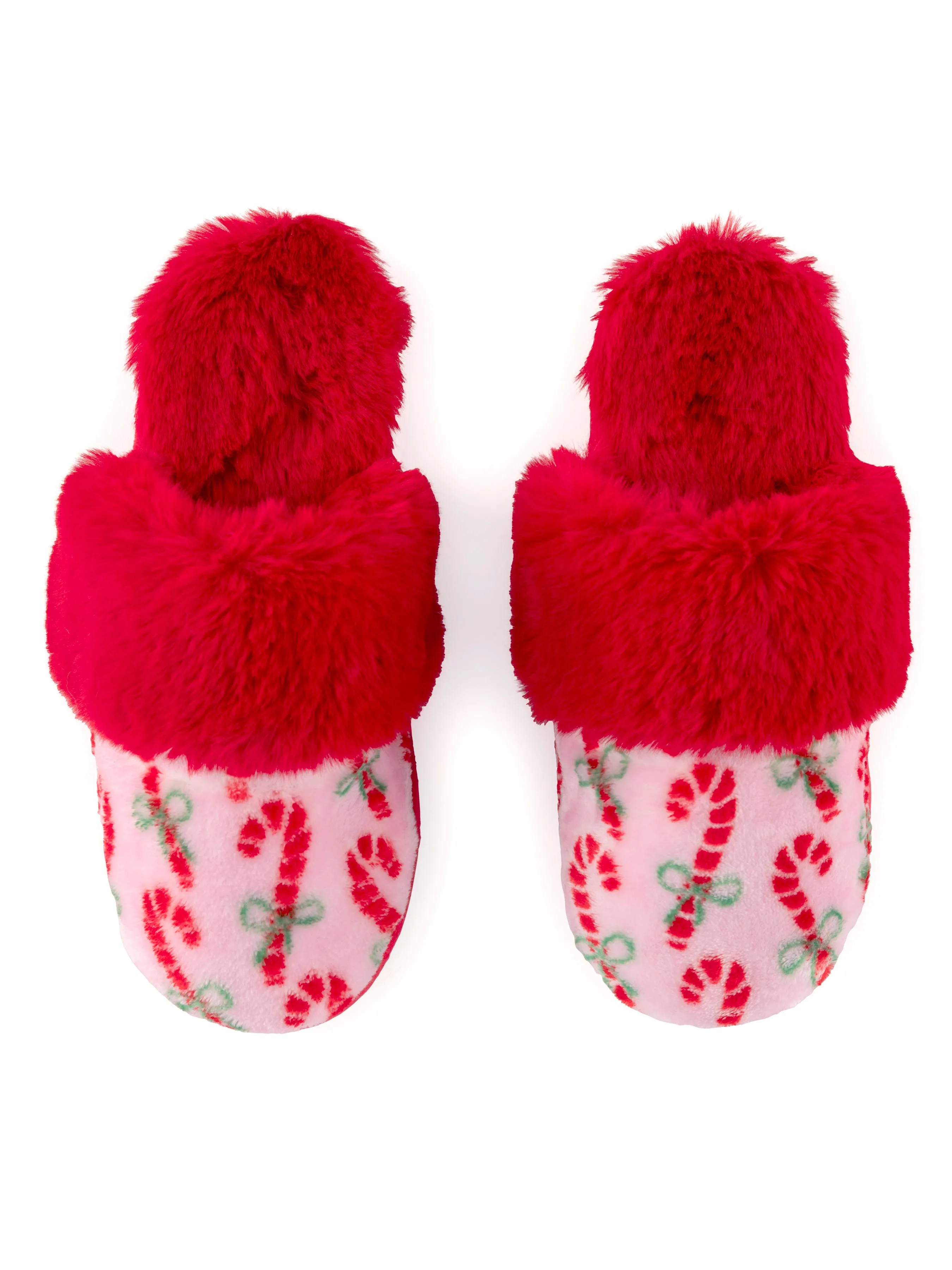 Shiraleah Felicity Candy Cane Slippers, Multi