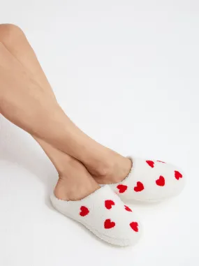 Shiraleah Hearts Slippers, Ivory