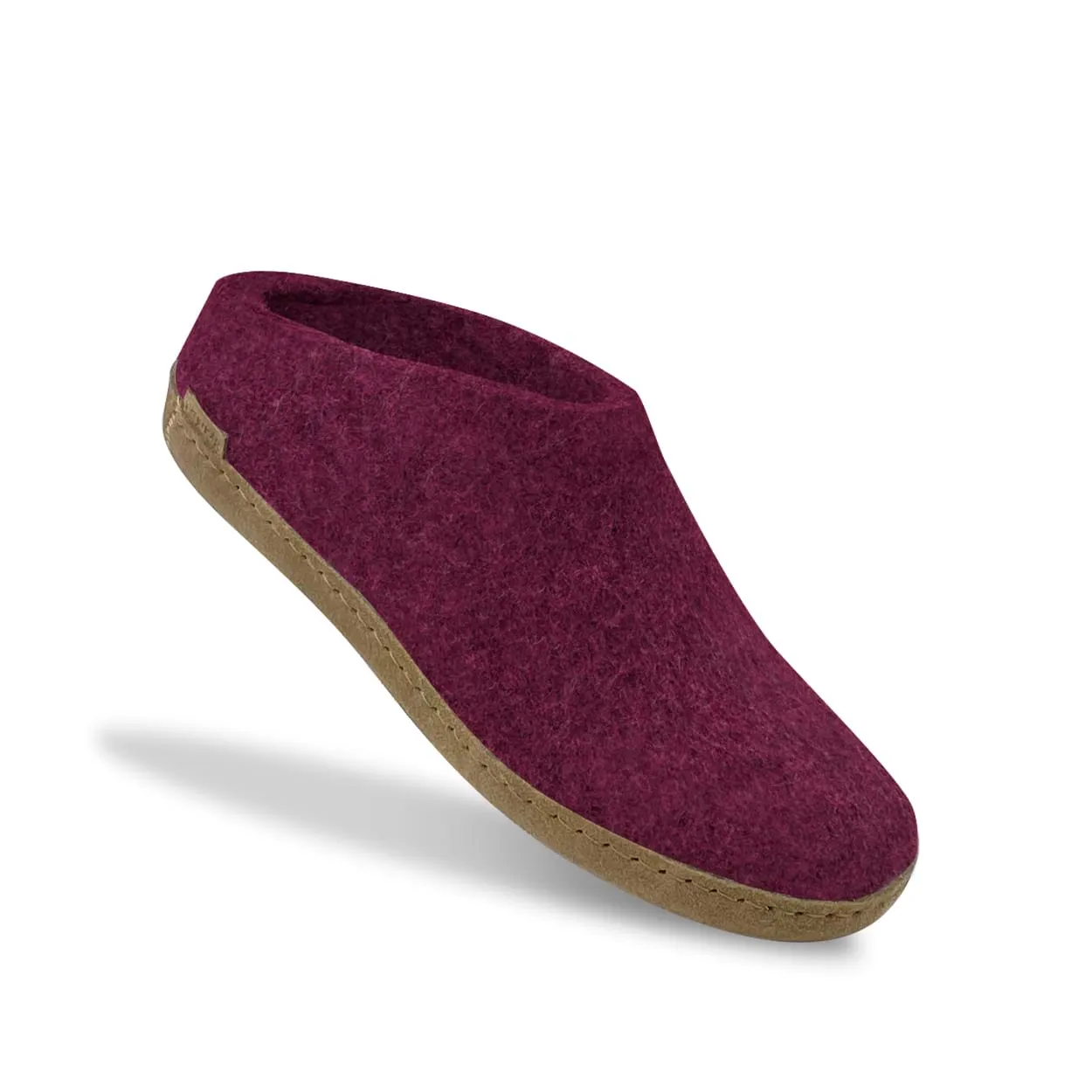 Slip-on with leather sole - Cranberry