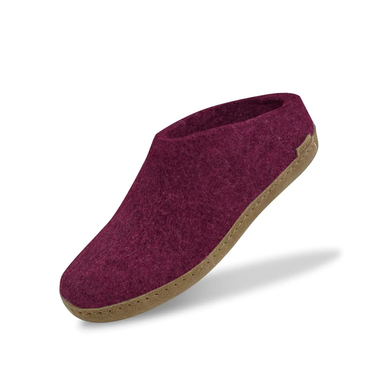 Slip-on with leather sole - Cranberry